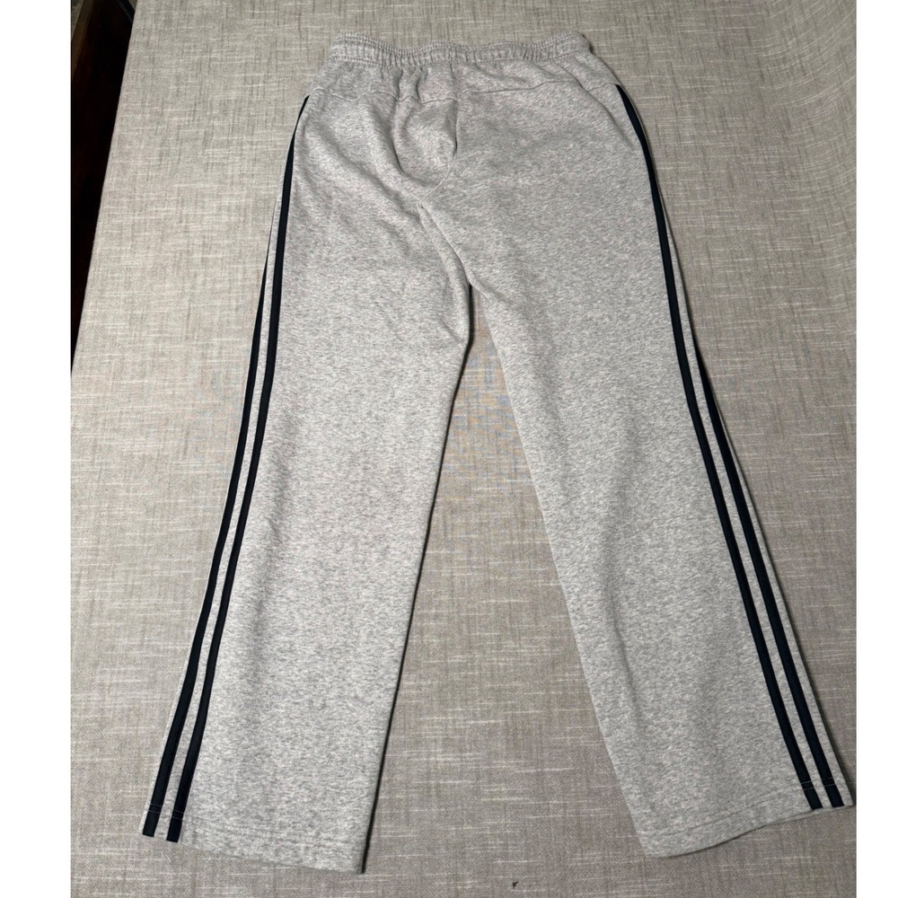 Adidas Womens Essentials 3-Stripes Fleece Tracksuit Grey Black Small Set - Picture 9 of 9